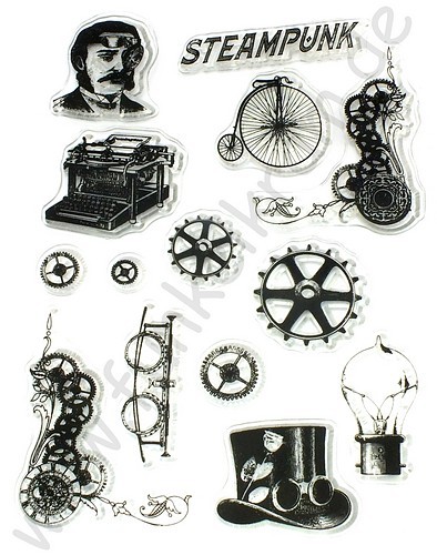Stempel-Set Steampunk Rolands Design ca. 10,5 x 14,8 cm