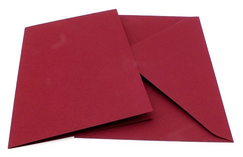 Set Umschlag mit Karte christmas-rot ca. 11,4 x 16,2 cm
