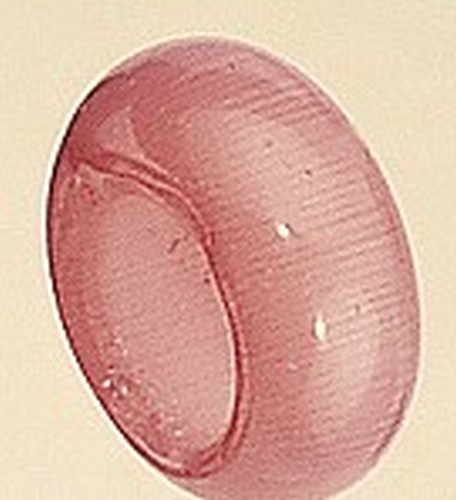 Großloch Cateye-Ring ca. 10 x 5mm rosa