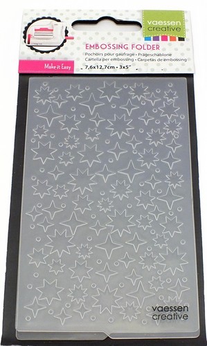 Prägefolder Sternenhimmel ca. 7,6 x 12,7 cm