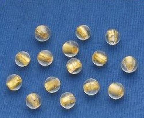 Goldfoil-Perlen, crystal ( Nr. 29 ) 8 mm 20Stk