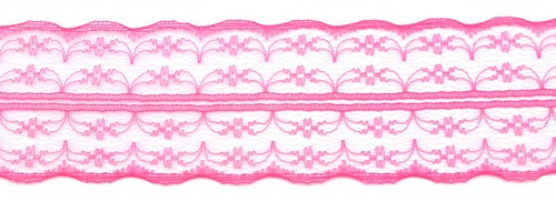 Tüllspitze Nostalgia ca. 5 cm breit pink 0,5m
