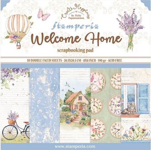 Stamperia Papierset Create Happiness Welcome Home 20,3 x 20,3 cm
