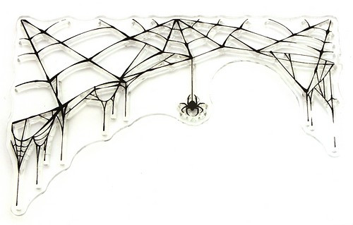 Stempel Web with spider ca. 60 x 95 mm