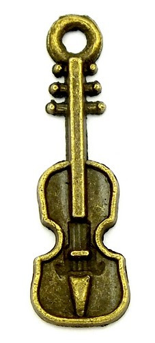 Charm Sherlock Geige ca. 23,7 x 7,2 mm antikfarben