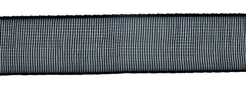 Organzaschleifenband ca. 9 mm breit schwarz 1m