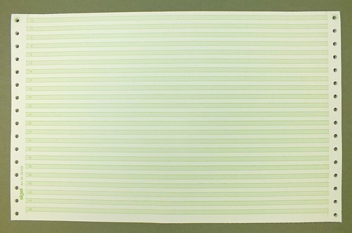 Computerpapier Set grün-weiß gestreift ca. DIN A4 quer 10 Blätter