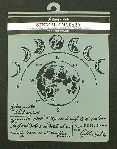 Stamperia Schablone Cosmos INFINITY The Moon 20 x 25 cm