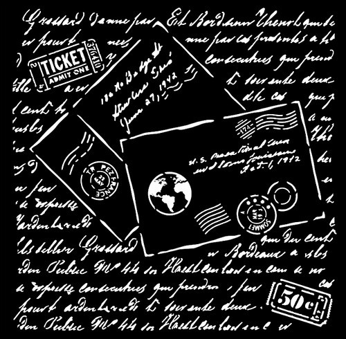 Stamperia Schablone Around the World Letters 18 x 18 cm