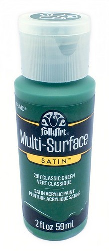 FolkArt Multi-Surface Satin Acrylfarbe Classic Green 59ml
