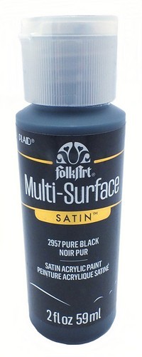 FolkArt Multi-Surface Satin Acrylfarbe Pure Black 59ml