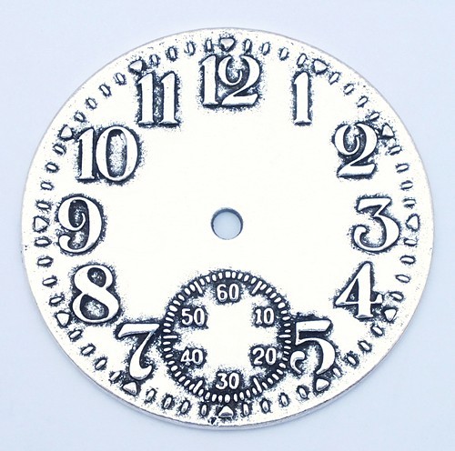 Steampunk Zifferblatt Z1 arabische Zahlen ca. 43 x 1,4mm silberfarben