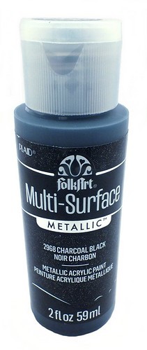 FolkArt Multi-Surface Metallic Acrylfarbe Charcoal Black 59ml