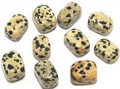 Dalmatiner Jaspis Nuggets klein ca. 10 x 14mm 10Stk