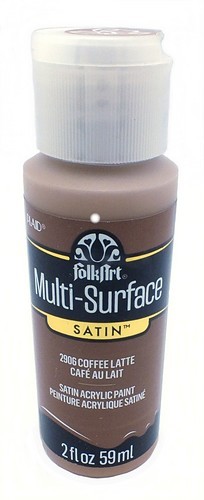FolkArt Multi-Surface Satin Acrylfarbe Coffee Latte 59ml