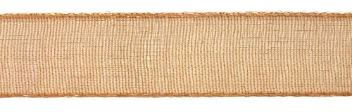 Organzaschleifenband ca. 9 mm breit hellbraun 1m