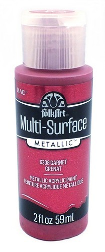FolkArt Multi-Surface Metallic Acrylfarbe Garnet 59ml