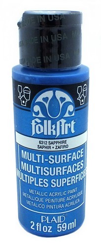 FolkArt Multi-Surface Metallic Acrylfarbe Sapphire 59ml