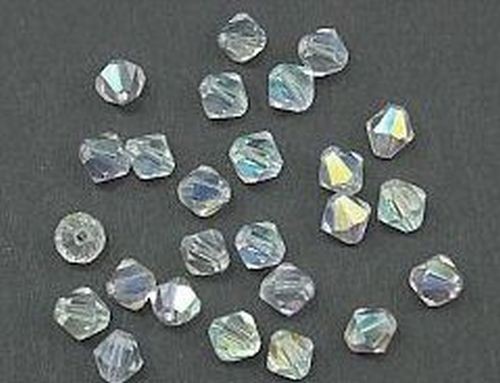 Bicone Glasschliffperlen ca. 6mm #01 A/B crystal 25Stk