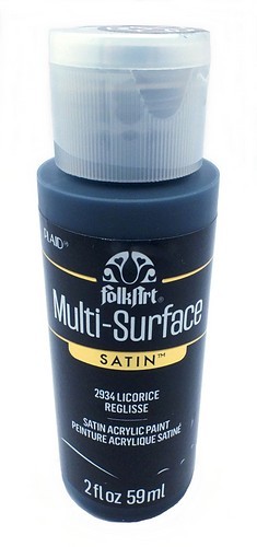 FolkArt Multi-Surface Satin Acrylfarbe Licorice Reglisse (lakritzfarben) 59ml