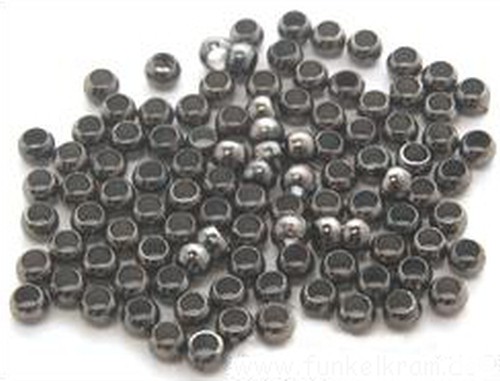 Quetschperlen L 2,5 mm schwarz 1000Stk