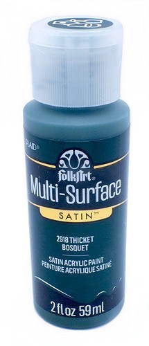 FolkArt Multi-Surface Satin Acrylfarbe Thicket (Dunkelgrün) 59ml