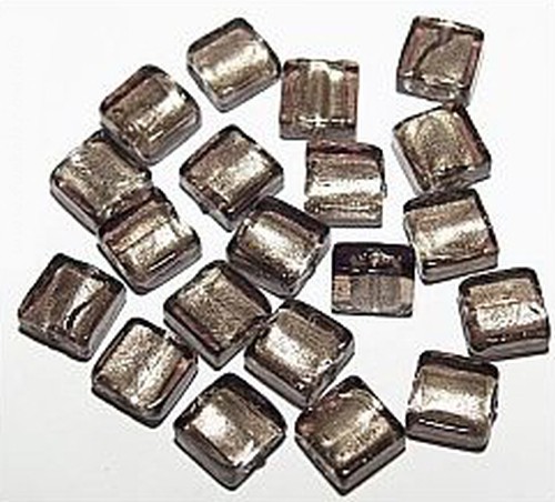 Silverfoil-Quadrate, grau ( Nr. 01 ) 10x10x5mm 20Stk