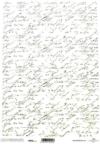 Pergament / Vellum transparent Schrift A4 1 Bogen