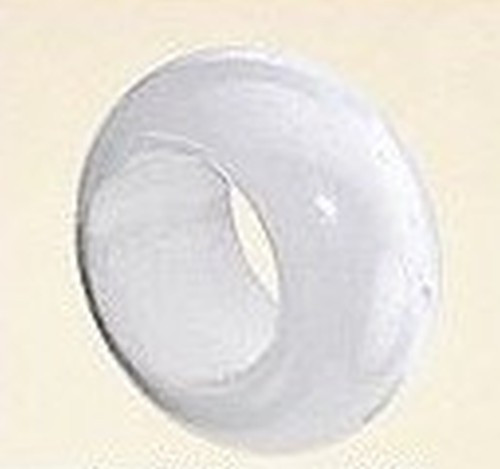 Großloch Cateye-Ring ca. 10 x 5mm weiß