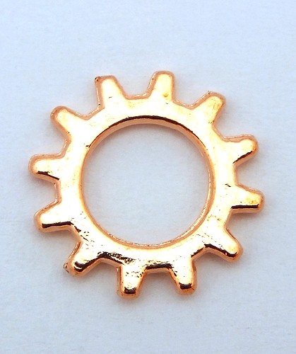 Steampunk Zahnrad ca. 12 x 1mm goldfarben