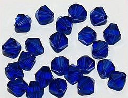 Bicone Glasschliffperlen ca. 4mm #18 tintenblau 50Stk