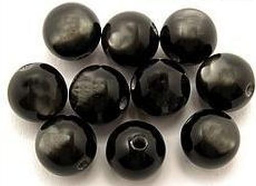 Polar-Perlen ca. 12mm #09 schwarz 10Stk