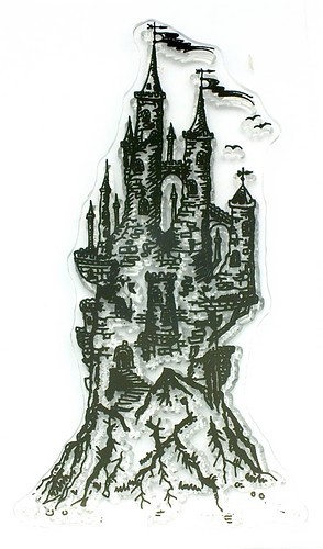 Stempel Fairy Tale Burg ca. 10 x 5 cm