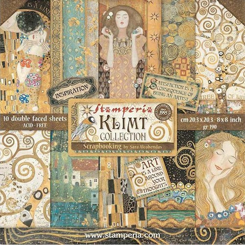 Stamperia Papierset Klimt Collection 20,3 x 20,3 cm