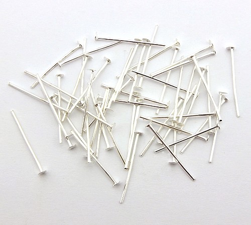 Headpins (Kettelstifte) silberfarben ca. 2cm 50Stk