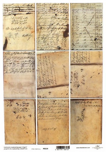 Pergament / Vellum transparent Notizen A4 1 Bogen