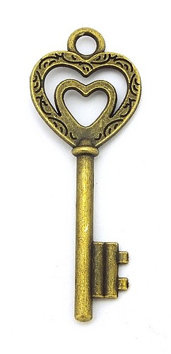 Steampunk Schlüssel Geheimtür ca. 50 x 19mm antikfarben 1Stk