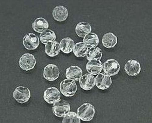 Glasschliffkugeln ca. 6mm #01 crystal 25Stk