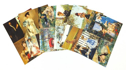 JunkJournal Postkarten Set Alte Meister 12-teilig