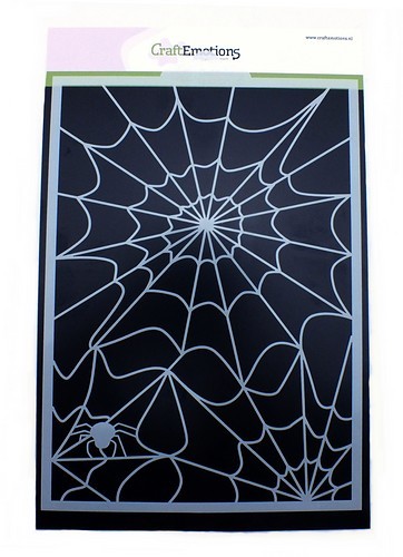 Schablone Spinnennetz mit Spinne 148 x 210 mm A5