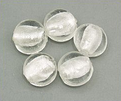 Silverfoil-Münzen, klar ( #01) ca. 20mm 5Stk