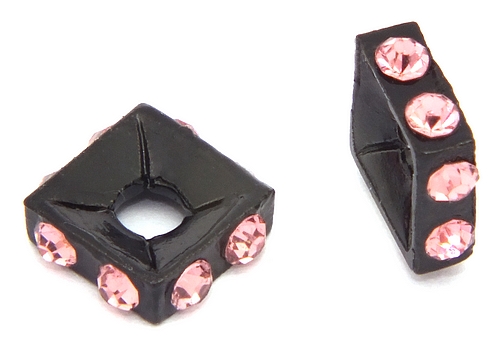 Bild: strassquadrate black enamel crystal ab