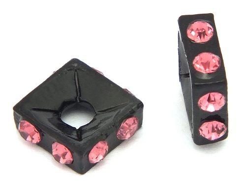 Bild: strassquadrate black enamel crystal ab